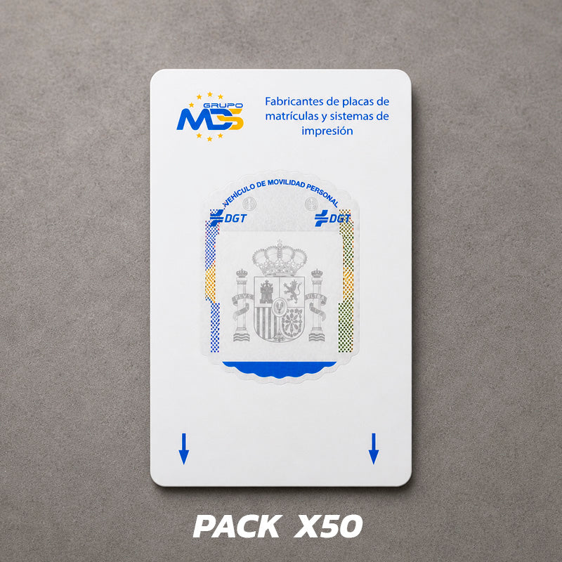 Packs matrículas para impresora DGT