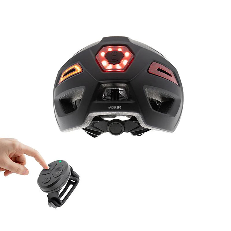 Casco CP04 negro con intermitente