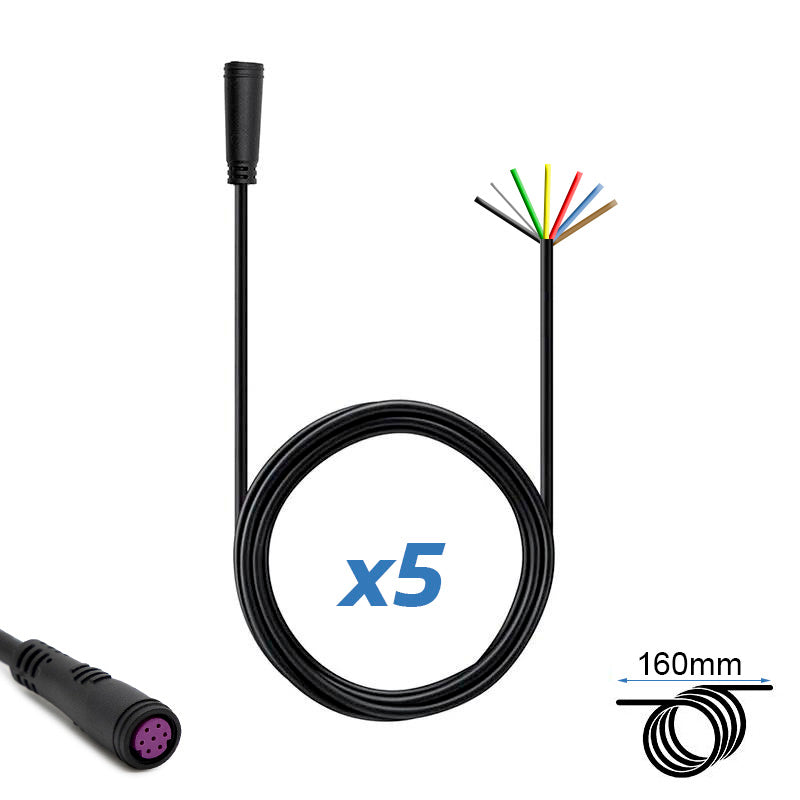 Connector waterproof 8mm 7 pin 